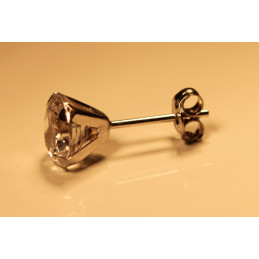 Boucle d'oreille zirconium et or 750/1000 pour homme