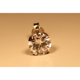 Boucle d'oreille zirconium et or 750/1000 pour homme