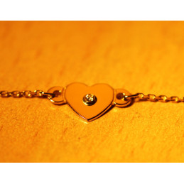 Bracelet bébé or jaune et diamant6