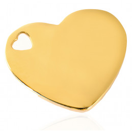 Pendentif "Coeur" en or 18 carats à personnaliser et cordon de couleur