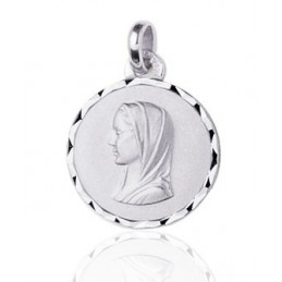 Medaille argent "Vierge" ronde
