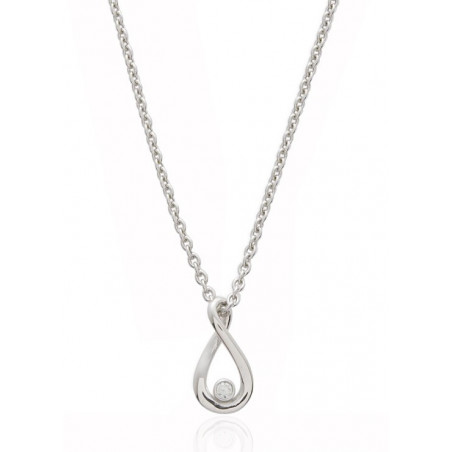 Belle Chaîne En Argent Fin Avec Pendentif - Bijou Occasion Sans Marque