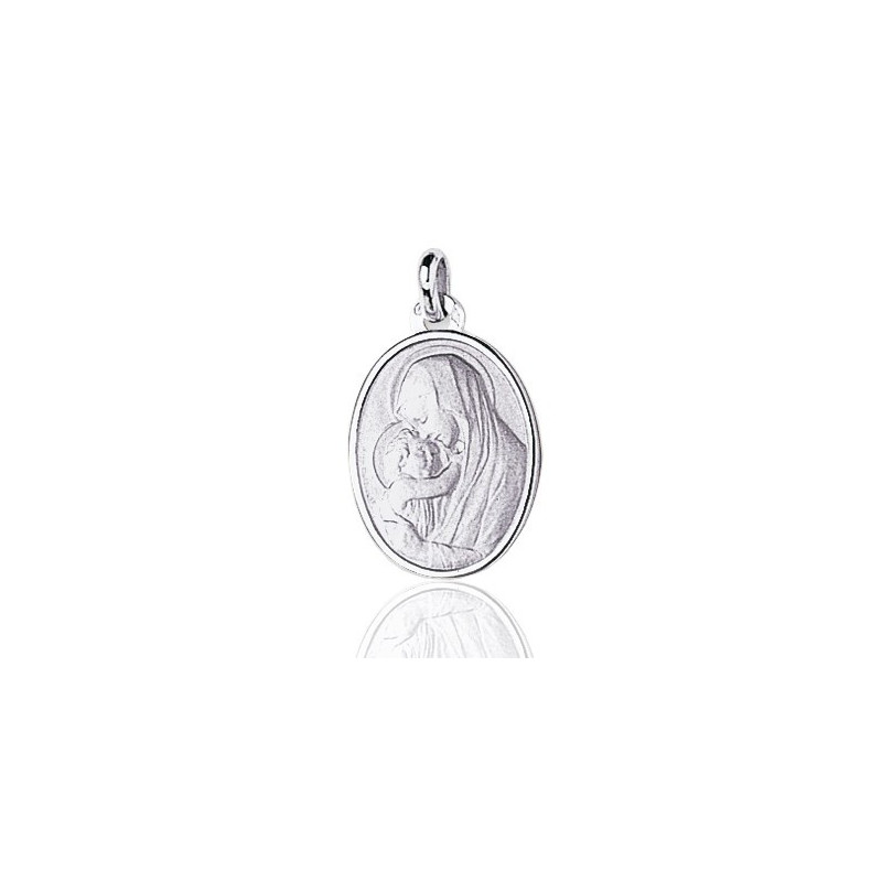 Medaille argent "Vierge" ovale