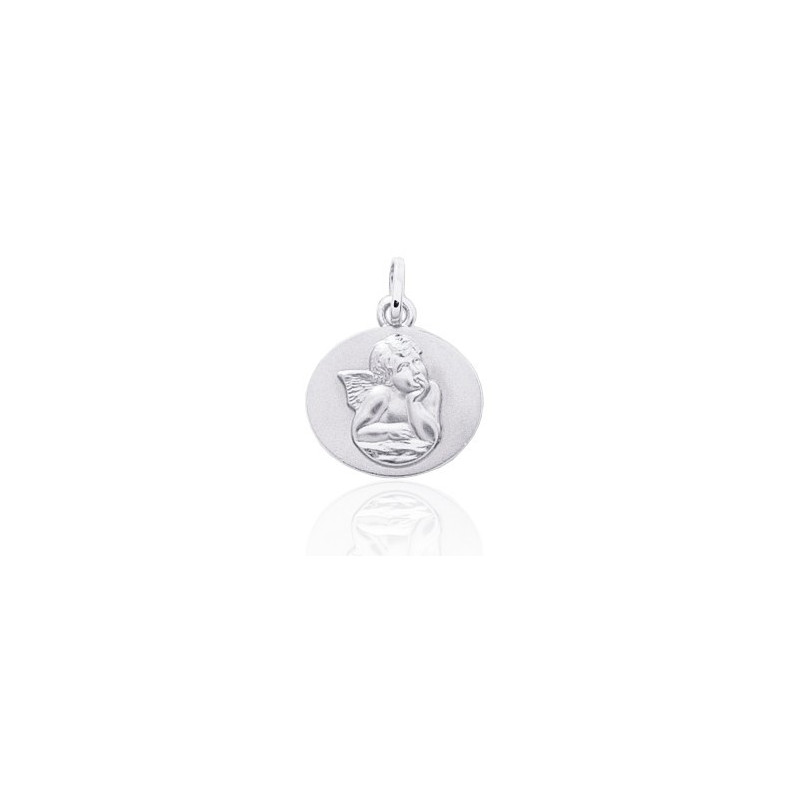 Medaille argent "Ange" ovale
