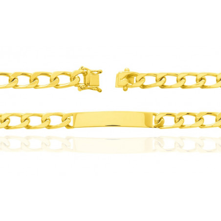 Gourmette Identité En Argent Massif 925 - Longueur 16,5 Cm - Poids Environ 10g - Occasion