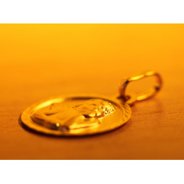 Medaille ange or jaune 18 carats ronde "Ange"
