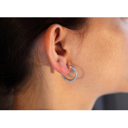 Boucles d'oreilles argent "créoles" 15 mm pour fille
