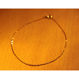 Gourmette femme en or 18 carats maille "Singapour"