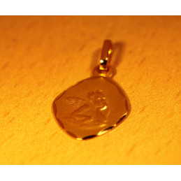 Medaille ange or jaune 18 carats los'ange2