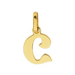 Pendentif or lettre alphabétique C-2