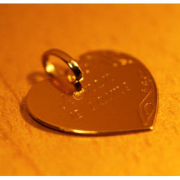 Pendentif or jaune 18 carats "coeur" personnalisable