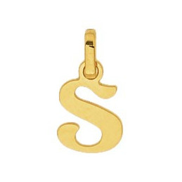 Pendentif or lettre alphabétique S-2