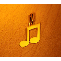 Pendentif or jaune 18 carats "note de musique"
