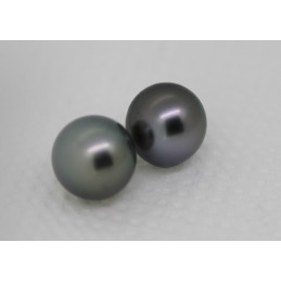 Lot de 2 perles de Tahiti ronde 10 mm