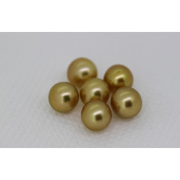 Lot de 6 perles d'Australie ronde 9/10 mm