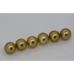 Lot de 6 perles d'Australie ronde 9/10 mm