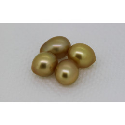 Lot de 4 perles d'Australie baroques 9/10 mm