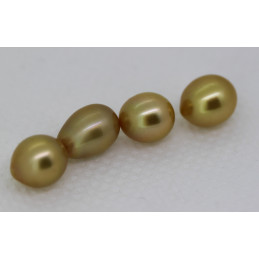 Lot de 4 perles d'Australie baroques 9/10 mm