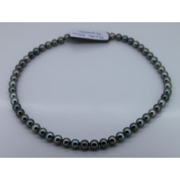 Collier 54 perles de Tahiti rondes 7/8 mm de longueur 40 cm