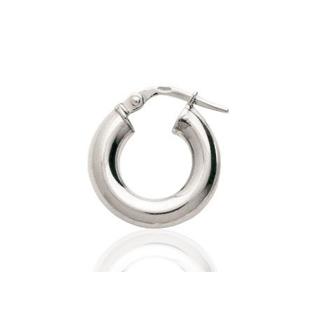 Boucles D'oreilles Argent Massif Demi-créole - Bijoux Vintage Sans Marque, Style Intemporel