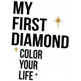 Bracelet "My First Diamond" cordon violet transparent et diamant noir 0,03 carat