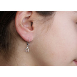 Boucles d'oreilles argent Kidou "étoile"