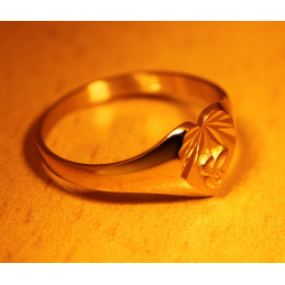 Chevalière or 18 carats pour femme coeur