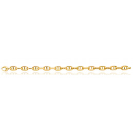 Bracelet Sauvat or jaune 18 carats maille forçat 21 cm