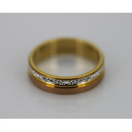 Bague alliance trois ors 18 carats "Rayan" 5 mm pour homme 