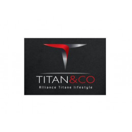 Bague Alliance Titan&Co en titane et diamant noir "Cœüs"